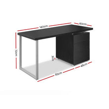 Load image into Gallery viewer, Artiss Computer Desk Drawer Black 140CM
