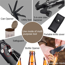 Load image into Gallery viewer, Multitool Black Nail Claw Mini Hammer Stainless Steel Tool 9 Functions in 1  Tool
