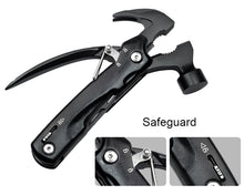 Load image into Gallery viewer, Multitool Black Nail Claw Mini Hammer Stainless Steel Tool 9 Functions in 1  Tool
