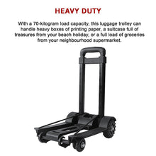 Load image into Gallery viewer, Portable Cart Folding Dolly Push Truck Hand Collapsible Trolley Luggage 70Kg
