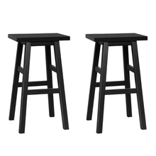 Load image into Gallery viewer, Artiss Bar Stools Kitchen Counter Stools Wooden Chairs Black x2
