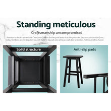 Load image into Gallery viewer, Artiss Bar Stools Kitchen Counter Stools Wooden Chairs Black x2
