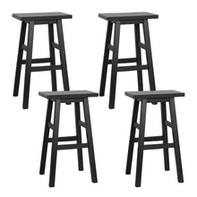 Load image into Gallery viewer, Artiss Bar Stools Kitchen Counter Stools Wooden Chairs Black x4
