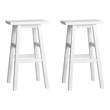 Load image into Gallery viewer, Artiss Bar Stools Kitchen Counter Stools Wooden Chairs White x2
