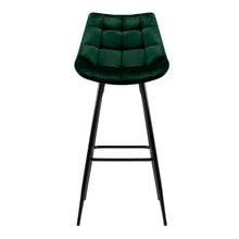 Load image into Gallery viewer, Artiss 2x Bar Stools Velvet Chairs Green
