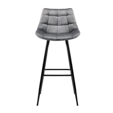 Load image into Gallery viewer, Artiss 2x Bar Stools Velvet Chairs Grey
