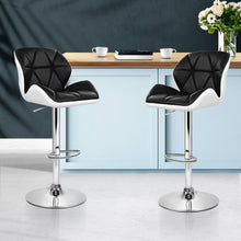 Load image into Gallery viewer, Artiss 2x Bar Stools Gas Lift Padded Leather Black &amp; White
