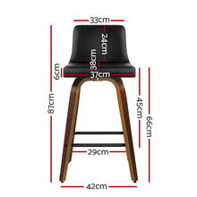 Load image into Gallery viewer, Artiss 2x Bar Stools Swivel Leather Padded Wooden
