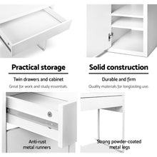 Load image into Gallery viewer, Artiss Computer Desk Drawer Cabinet White
