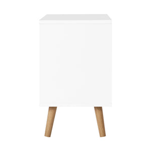 Artiss Bedside Table 2 Drawers - BODEN White