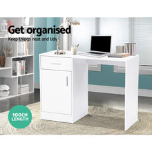 Load image into Gallery viewer, Artiss Computer Desk Drawer Cabinet White 100CM

