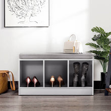 Load image into Gallery viewer, Artiss Shoe Cabinet Bench Shoes Organiser Storage Rack Shelf White Box Seat
