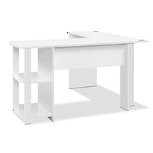 Load image into Gallery viewer, Artiss Computer Desk Shelf L-Shape White 136CM
