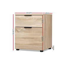 Load image into Gallery viewer, Artiss Filing Cabinet 2 Drawer Office Storage Organiser
