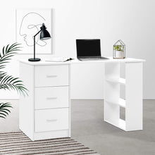 Load image into Gallery viewer, Artiss Computer Desk Drawer Shelf Cabinet White 120CM
