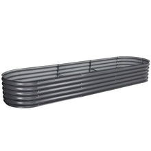 Load image into Gallery viewer, Greenfingers Garden Bed 320X80X42cm Oval Planter Box Raised Container Galvanised
