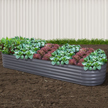 Load image into Gallery viewer, Greenfingers Garden Bed 320X80X42cm Oval Planter Box Raised Container Galvanised
