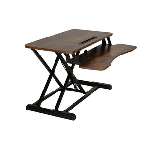 Artiss Standing Desk Riser Height Adjustable Rustic Brown 80CM