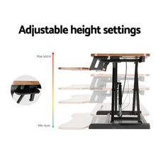 Load image into Gallery viewer, Artiss Standing Desk Riser Height Adjustable Rustic Brown 80CM

