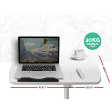 Load image into Gallery viewer, Artiss Laptop Desk Table Fan Cooling White 60CM
