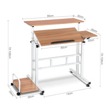 Load image into Gallery viewer, Artiss Laptop Desk Table Adjustable Light Wood 80CM

