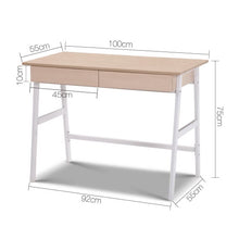 Load image into Gallery viewer, Artiss Computer Desk Drawer Cabinet Oak 100CM

