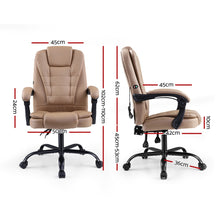 Load image into Gallery viewer, Artiss 2 Point Massage Office Chair PU Leather Espresso
