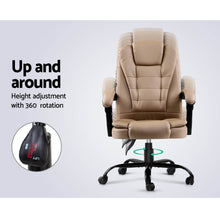 Load image into Gallery viewer, Artiss 2 Point Massage Office Chair PU Leather Espresso

