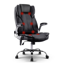 Load image into Gallery viewer, 8 Point PU Leather Massage Chair - Black
