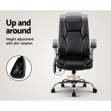 Load image into Gallery viewer, Artiss 8 Point Massage Office Chair PU Leather Black
