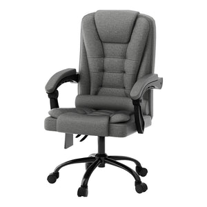 Artiss 2 Point Massage Office Chair Fabric Black