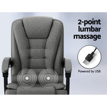 Load image into Gallery viewer, Artiss 2 Point Massage Office Chair Fabric Black
