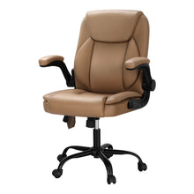 Load image into Gallery viewer, Artiss 2 Point Massage Office Chair Leather Mid Back Espresso
