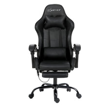 Load image into Gallery viewer, Artiss 6 Point Massage Gaming Office Chair Footrest Black
