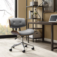 Load image into Gallery viewer, Artiss Wooden Office Chair Fabric Seat Grey
