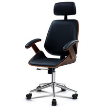 Load image into Gallery viewer, Artiss Wooden Office Chair Computer Gaming Chairs Executive Leather Black
