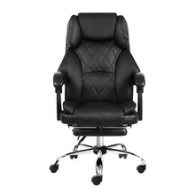 Load image into Gallery viewer, Artiss Executive Office Chair Leather Footrest Black
