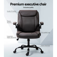 Load image into Gallery viewer, Artiss Executive Office Chair Mid Back Brown
