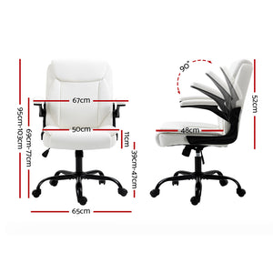Artiss Executive Office Chair Mid Back White