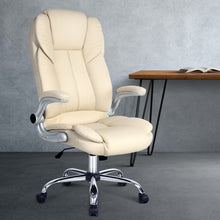 Load image into Gallery viewer, Artiss Executive Office Chair Leather Tilt Beige
