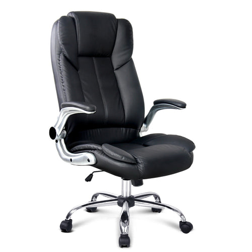 PU Leather Executive Office Desk Chair - Black