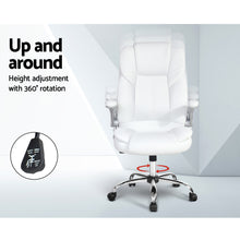 Load image into Gallery viewer, Artiss Executive Office Chair Leather Tilt White
