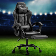 Load image into Gallery viewer, Artiss Gaming Office Chair Executive Computer Leather Chairs Footrest Grey
