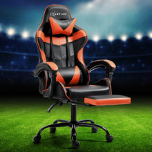 Load image into Gallery viewer, Artiss Gaming Office Chair Executive Computer Leather Chairs Footrest Orange
