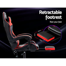 Load image into Gallery viewer, Artiss Gaming Office Chair Recliner Footrest Red
