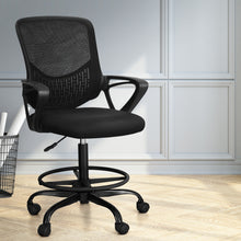 Load image into Gallery viewer, Artiss Office Chair Drafting Stool Computer Standing Desk Mesh Chairs Black
