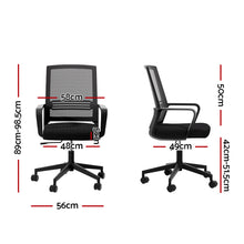 Load image into Gallery viewer, Artiss Mesh Office Chair Computer Gaming Desk Chairs Work Study Mid Back Black
