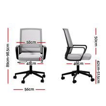 Load image into Gallery viewer, Artiss Mesh Office Chair Computer Gaming Desk Chairs Work Study Mid Back Grey
