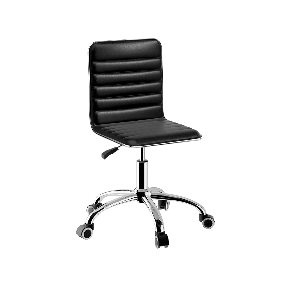 Artiss Office Chair Computer Desk Gaming Chairs PU Leather Low Back Black