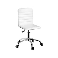 Load image into Gallery viewer, Artiss Office Chair Computer Desk Gaming Chairs PU Leather Low Back White
